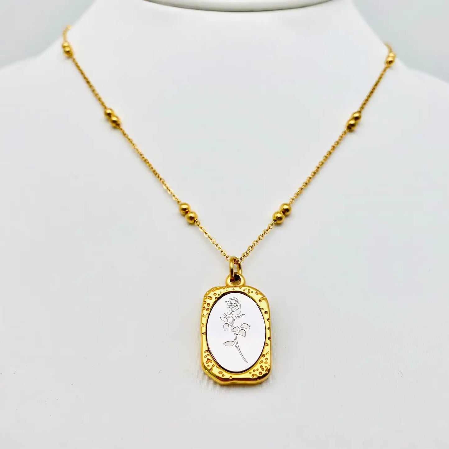 Mirror Rose Necklace