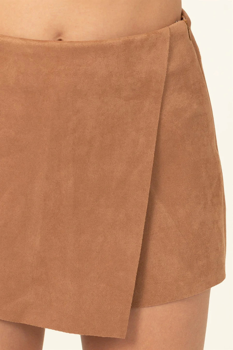 Faux Suede Skort