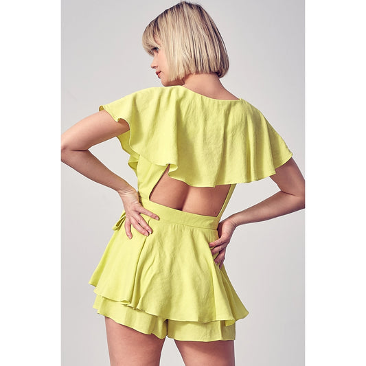 Neon Open Back Romper