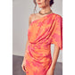 Papaya Floral Dress