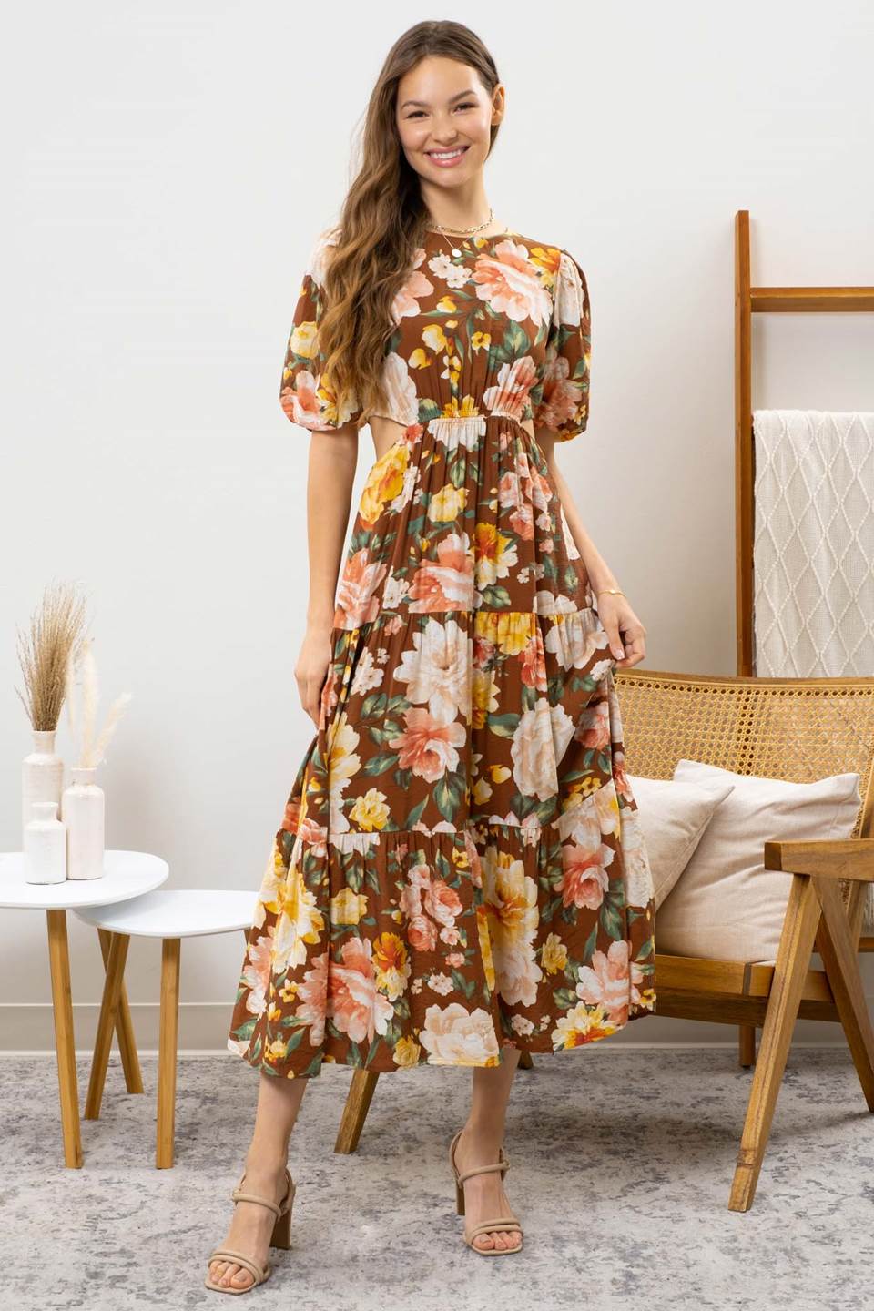 Floral Cutout Dress