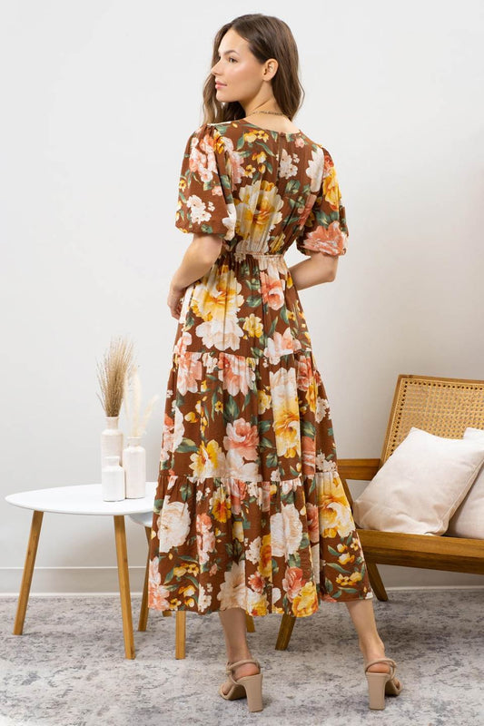 Floral Cutout Dress