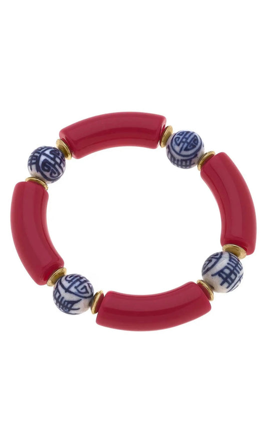 Hot Pink Chinoiserie Bracelet