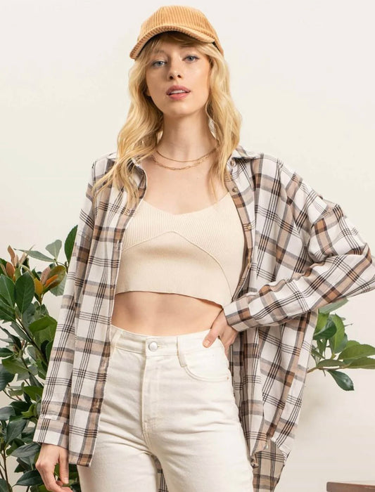 Laid Back Plaid Top