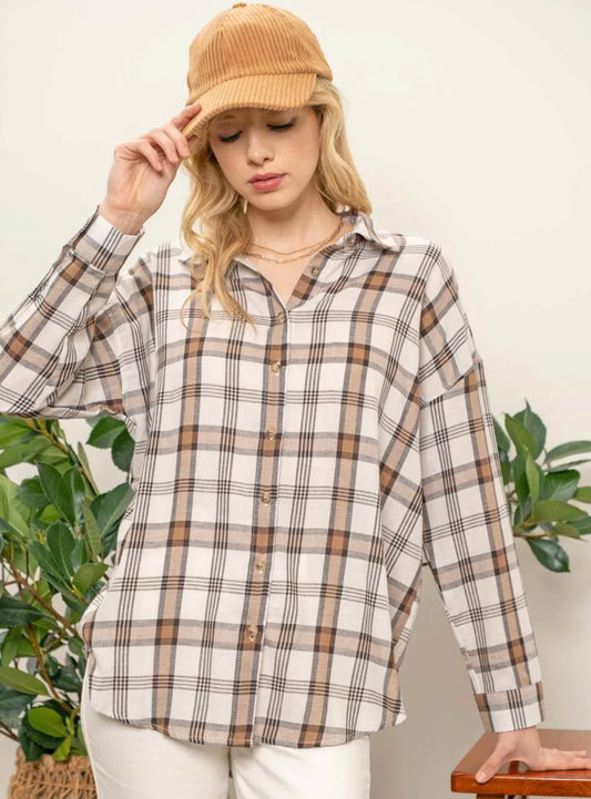 Laid Back Plaid Top